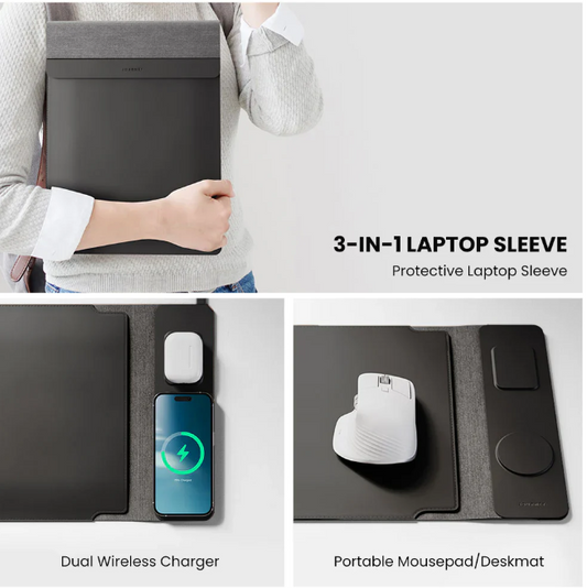 4 in 1 Wiresless Charging Laptop Sleeve